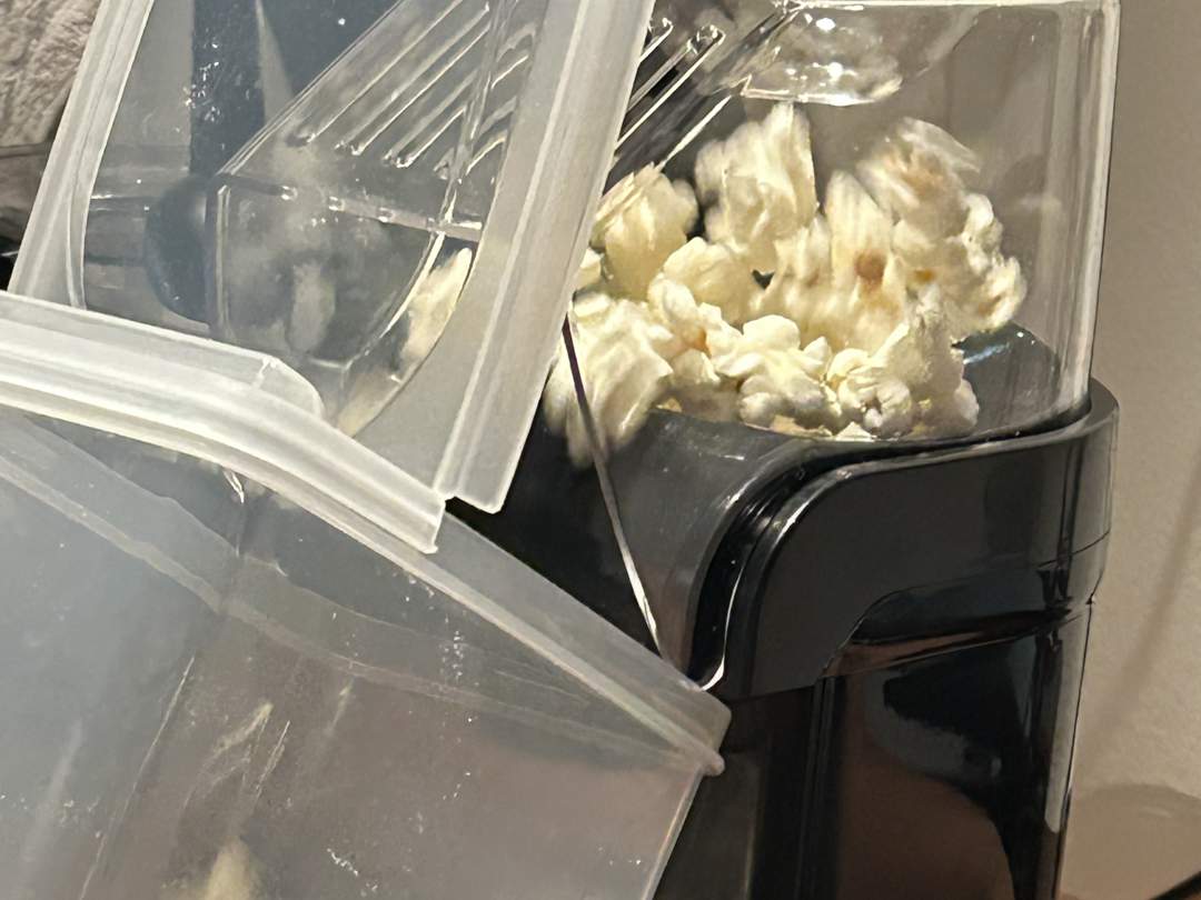 修理後に出来上がったポップコーン